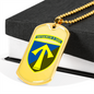 57th Motorized Infantry Brigade (Ukraine) - 18k Gold Finished Luxury Dog Tag Necklace