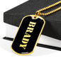 Brady v2 - 18k Gold Finished Luxury Dog Tag Necklace