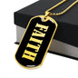 Faith v02 - 18k Gold Finished Luxury Dog Tag Necklace