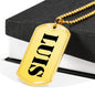 Luis - 18k Gold Finished Luxury Dog Tag Necklace