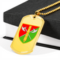 26th Artillery Brigade (Ukraine) - 18k Gold Finished Luxury Dog Tag Necklace