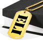 Eli - 18k Gold Finished Luxury Dog Tag Necklace