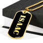 Isaac v2 - 18k Gold Finished Luxury Dog Tag Necklace