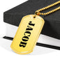 Jacob - 18k Gold Finished Luxury Dog Tag Necklace