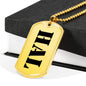Hal - 18k Gold Finished Luxury Dog Tag Necklace