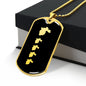 Mama Rabbit With 4 Kittens v2 - 18k Gold Finished Luxury Dog Tag Necklace