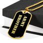 Army Brother v2 - 18k Gold Finished Luxury Dog Tag Necklace