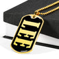Lee v02 - 18k Gold Finished Luxury Dog Tag Necklace