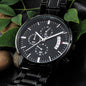 To Stepson From Stepmom - Black Chronograph Watch