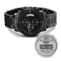 Stay Safe (Police Officer) - Black Chronograph Watch