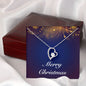 Merry Christmas v07 - Forever Love Necklace With Mahogany Style Luxury Box