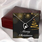 Merry Christmas v03 - Forever Love Necklace With Mahogany Style Luxury Box