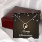 Merry Christmas v06 - Forever Love Necklace With Mahogany Style Luxury Box