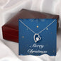 Merry Christmas v05 - Forever Love Necklace With Mahogany Style Luxury Box