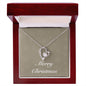 Merry Christmas v10 - Forever Love Necklace With Mahogany Style Luxury Box