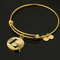Initial L v1a - 18k Gold Finished Bangle Bracelet