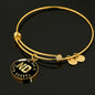 Heart In North Dakota v02 - 18k Gold Finished Bangle Bracelet