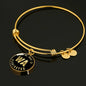 Heart In Washington v02 - 18k Gold Finished Bangle Bracelet