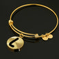 Initial L v1b - 18k Gold Finished Bangle Bracelet