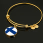 Finnish Flag - 18k Gold Finished Bangle Bracelet