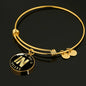 Heart In Indiana v02 - 18k Gold Finished Bangle Bracelet
