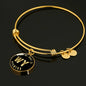 Heart In Wyoming v02 - 18k Gold Finished Bangle Bracelet