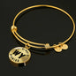 Heart In Wyoming v01 - 18k Gold Finished Bangle Bracelet
