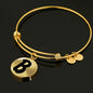 Initial B v1b - 18k Gold Finished Bangle Bracelet