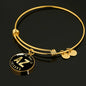 Heart In Arizona v02 - 18k Gold Finished Bangle Bracelet
