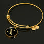 Initial X v2a - 18k Gold Finished Bangle Bracelet
