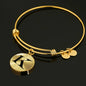 Initial K v1a - 18k Gold Finished Bangle Bracelet