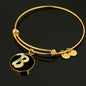 Initial B v2b - 18k Gold Finished Bangle Bracelet