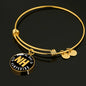Heart In New Hampshire - 18k Gold Finished Bangle Bracelet