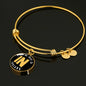 Heart In Indiana - 18k Gold Finished Bangle Bracelet