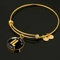 Heart In Illinois - 18k Gold Finished Bangle Bracelet