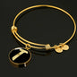 Initial T v2b - 18k Gold Finished Bangle Bracelet