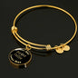 Border Collie v2 - 18k Gold Finished Bangle Bracelet