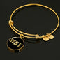 Ruby v02 - 18k Gold Finished Bangle Bracelet