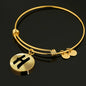 Initial H v1b - 18k Gold Finished Bangle Bracelet