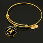 Heart In Texas - 18k Gold Finished Bangle Bracelet