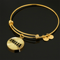 Amelia v01 - 18k Gold Finished Bangle Bracelet