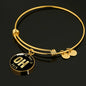 Heart In Ohio v02 - 18k Gold Finished Bangle Bracelet