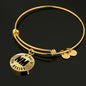 Heart In New Mexico v01 - 18k Gold Finished Bangle Bracelet