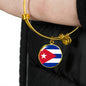 Cuban Flag - 18k Gold Finished Bangle Bracelet