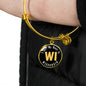Heart In Wisconsin - 18k Gold Finished Bangle Bracelet
