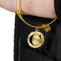 Initial C v1a - 18k Gold Finished Bangle Bracelet