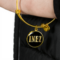 Inez v02 - 18k Gold Finished Bangle Bracelet