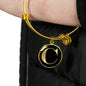 Initial C v2a - 18k Gold Finished Bangle Bracelet