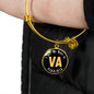Heart In Virginia - 18k Gold Finished Bangle Bracelet