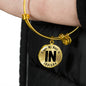 Heart In Indiana v01 - 18k Gold Finished Bangle Bracelet